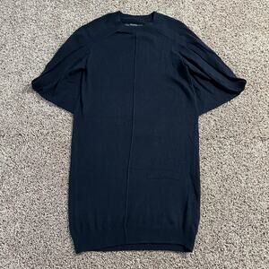 AllSaints Lirienne Dress Womens 0 Black Knit Short Sleeve Sweater Pullover